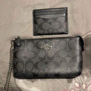Coach wristlet with card case